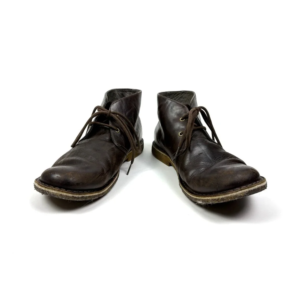 UGG Leighton Chukka Boots Mens Sz 12 Chocolate‎ Brown 3275 Sherpa Insoles